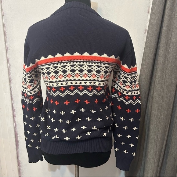 Wacko Maria Women’s Wool Pullover Sweater Intarsia Medium Fall Blue Medium - Picture 4 of 6